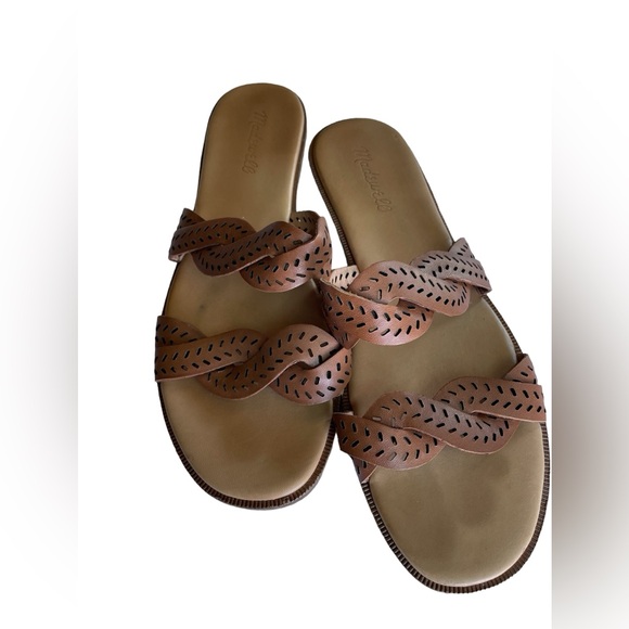 Madewell Brown Scalloped Sandals - Picture 2 of 7
